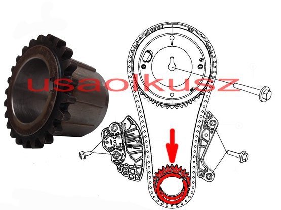 Koło rozrządu silnika dolne Jeep Grand Cherokee V8 2009-