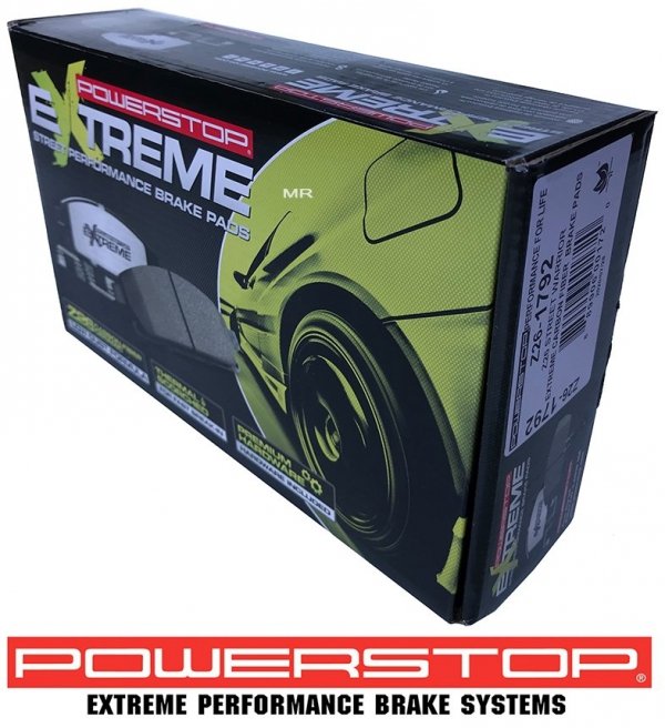Przednie klocki Z26 + tarcze hamulcowe POWERSTOP 380mm Ford Mustang GT 2015- brembo system
