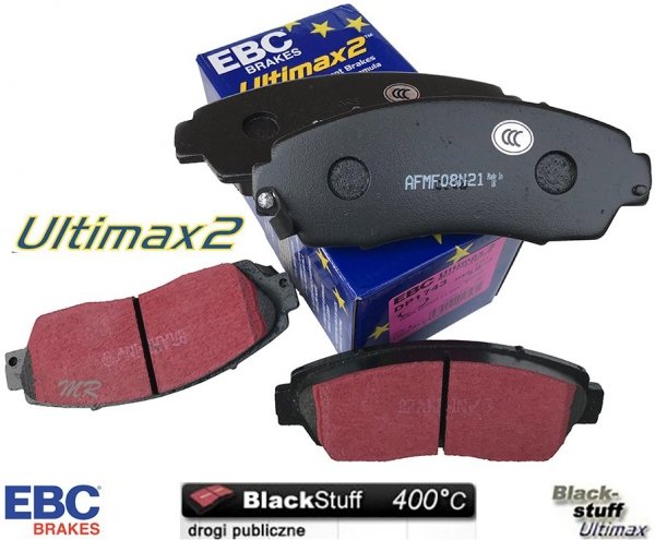 Przednie klocki Ultimax2 + tarcze hamulcowe EBC seria Premium Honda Odyssey 2011-2014