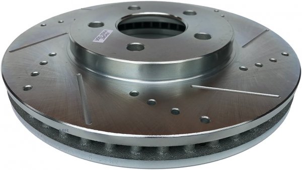 Przednie klocki Z26 + WIERCONE tarcze hamulcowe 293mm POWERSTOP Ford Mustang 2005-2010