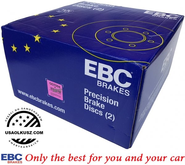 Przednia NAWIERCANA NACINANA tarcza hamulcowa EBC seria GD Chevrolet Express 2500 2003-2021