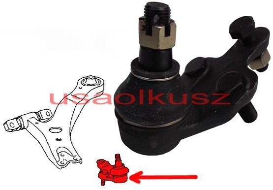 Sworzeń przedniego lewego wahacza dolnego Toyota Highlander 2001-2007 104308