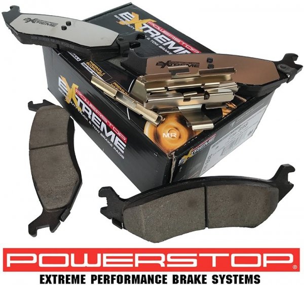 Tylne klocki Z36 + WIERCONE nacinane tarcze hamulcowe POWERSTOP EVOLUTION Chrysler Aspen