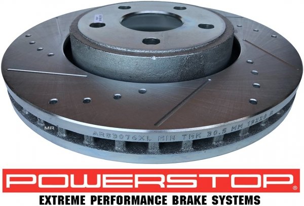 Przednia WIERCONA NACINANA tarcza hamulcowa POWERSTOP 330mm Jeep Grand Cherokee 3,6 V6
