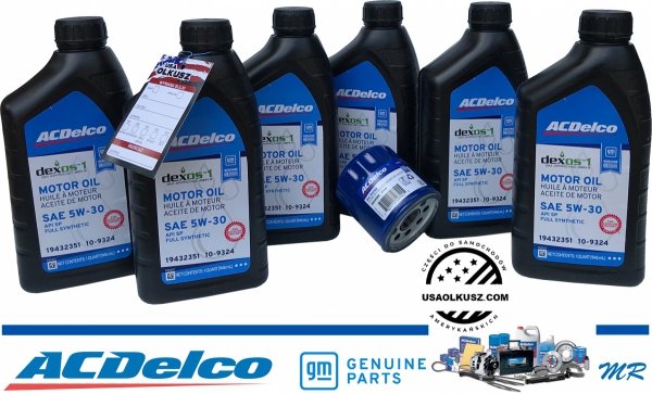 Filtr + olej silnikowy 5W30 Dexos1 Gen3 Full Synthetic API SP ACDelco Chevrolet Suburban 2000-2006