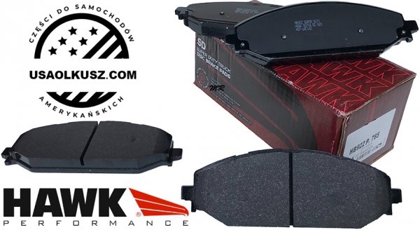 Przednie klocki HAWK SUPER DUTY + tarcze hamulcowe DBA 4000 T3 RAM 1500 DT 2019-