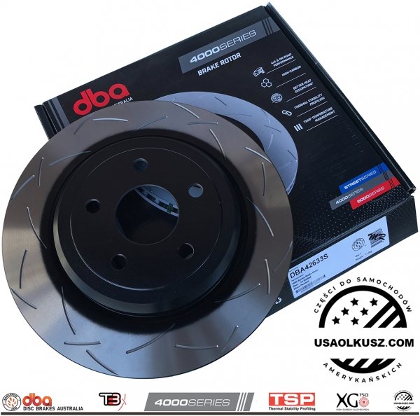 Tylne klocki STREET PERFORMANCE + tarcze hamulcowe 350mm DBA seria 4000 T3 Jeep Grand Cherokee SRT / Trackhawk