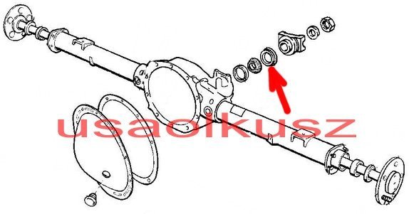 Oryginalny MOPAR uszczelniacz wałka ataku tylnego mostu DANA 8,25 / 235MM Dodge Dakota 2000-