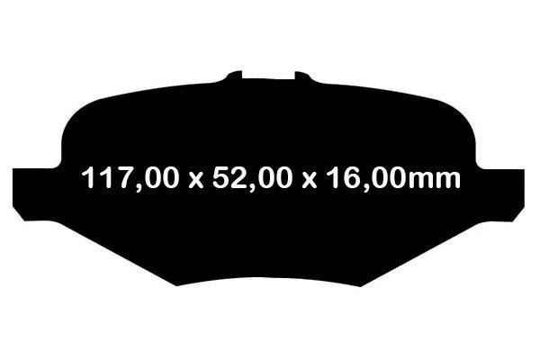 Tylne klocki hamulcowe do tarcz 345mm EBC GreenStuff Lincoln MKS 2012-