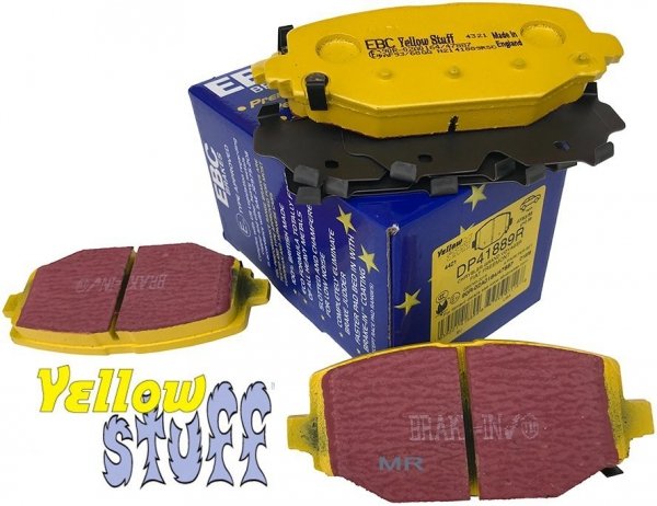Tylne klocki YellowStuff + tarcze hamulcowe 328mm EBC seria Premium Volkswagen Routan 2012-