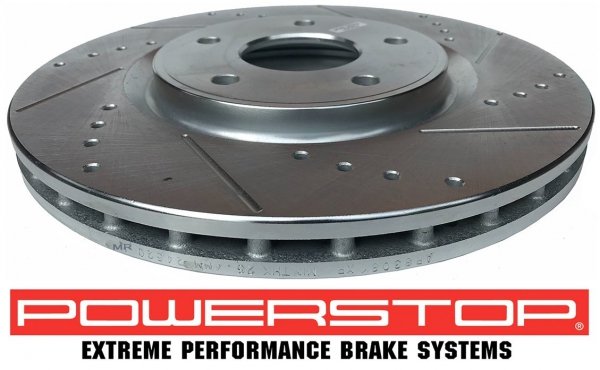 Przednia WIERCONA nacinana tarcza hamulcowa 330mm POWERSTOP Fiat Freemont 2012-