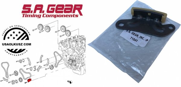 Prowadnica centralnego łańcucha rozrządu prawa GMC Terrain V6 2010-2017