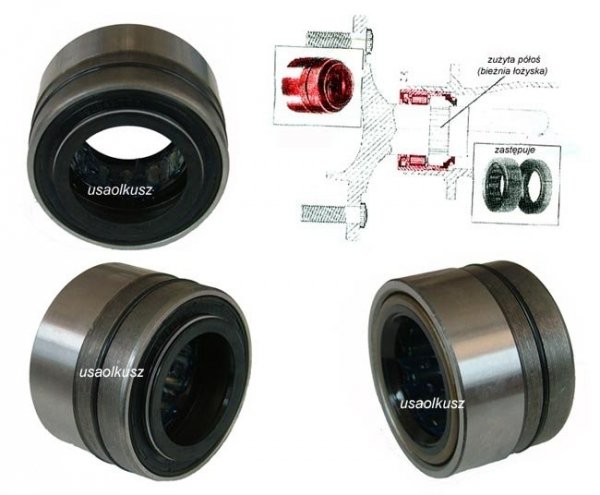 Zestaw naprawczy łożyska tylnej półosi Jeep Wrangler YJ TJ  Dana35 / Dana44