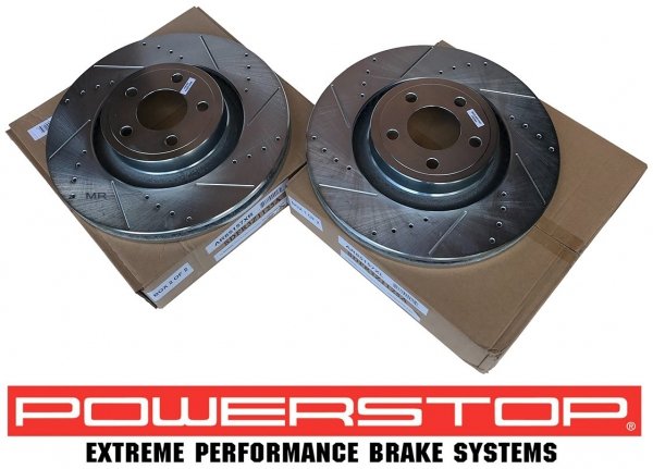 Przednia WIERCONA NACINANA tarcza hamulcowa 352mm POWERSTOP Ford Mustang 2015-