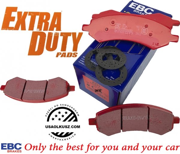 Przednie klocki EXTRA DUTY ED + NACINANE tarcze hamulcowe EBC seria USR Dodge RAM 1500 2006-