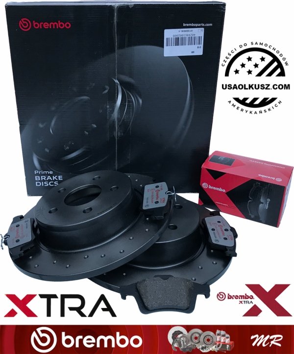 Tylne klocki brembo XTRA + tarcze hamulcowe brembo XTRA 280mm Ford Escape 2013-2016