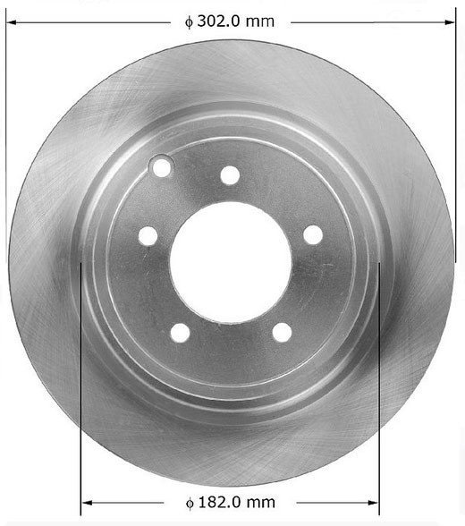 Tarcza hamulcowa tylna 302mm Mitsubishi Lancer 2008-2014