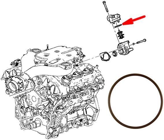 Uszczelka obudowy termostatu Cadillac ATS 3,6 V6