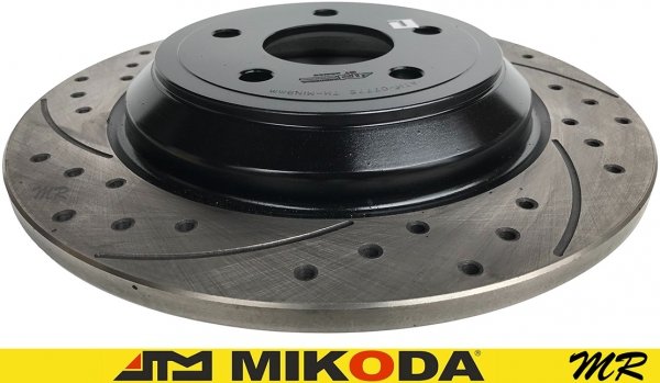 Tylne klocki + WIERCONE NACINANE tarcze hamulcowe 302mm BLACK Ford Escape 2020-