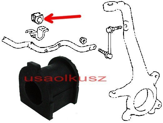 Guma przedniego drążka stabilizatora Toyota FJ Cruiser GSJ10 2006- 48815-60190