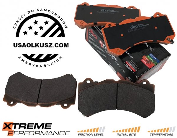 Przednie klocki XTREME + pływające dwuczęściowe tarcze hamulcowe 380mm DBA T3 seria 5000 Dodge Durango SRT 6,4 V8