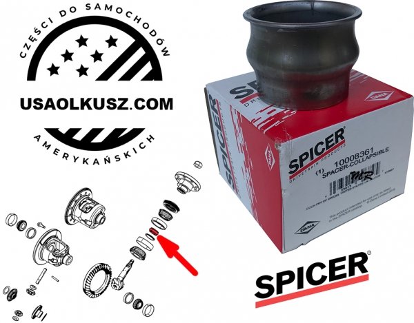 Tulejka rozprężna tylnego mostu 220MM Jeep Gadiator JT 68401227AA