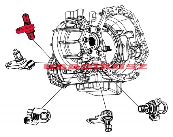 Czujnik prędkości skrzyni 62TE - input output Chrysler Pacifica 2007-