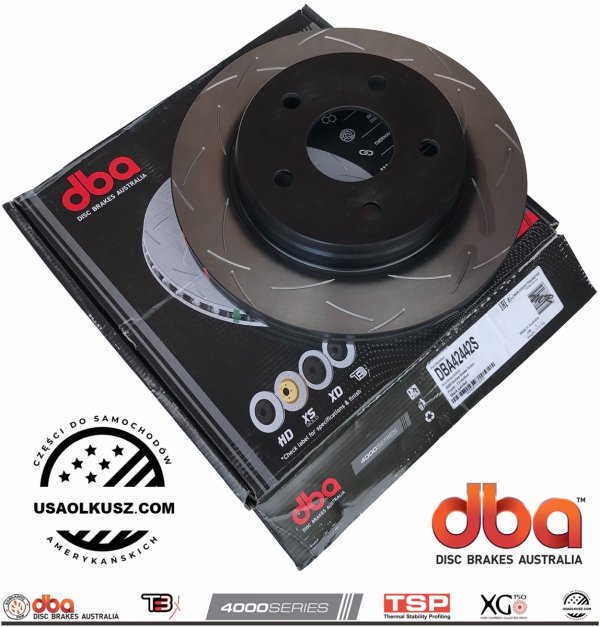 Przednia NACINANA tarcza hamulcowa DBA seria 4000 T3 Dodge RAM 1500 336mm 5 szpilek 2002- 