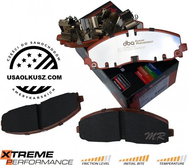 Przednie klocki XTREME PERFORMANCE + tarcze hamulcowe DBA seria 4000 T3 Jeep Gladiator JT