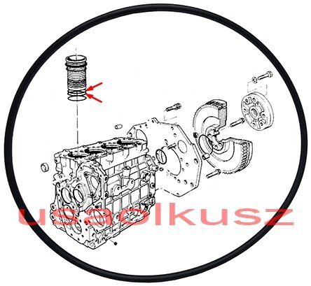 Oring uszczelniacz tulei cylindra 2,50mm Jeep Liberty 2,5 CRD 46320532A