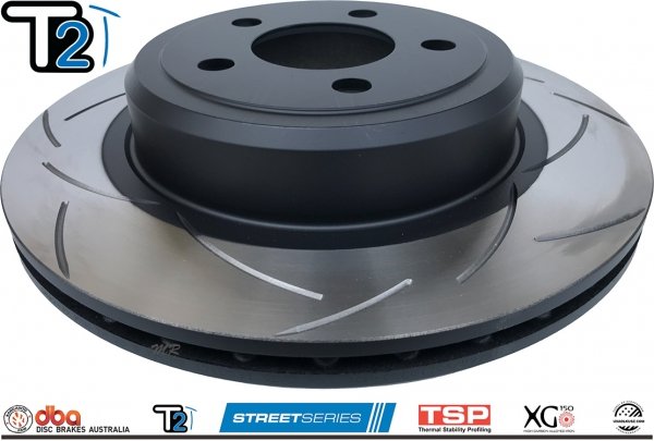 Tylne klocki + WENTYLOWANE tarcze hamulcowe 320mm DBA STREET SERIES T2 Chrysler 300C