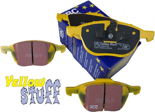 Przednie klocki YellowStuff + NACINANE tarcze hamulcowe 300mm EBC seria BSD Ford Escape FWD 2013-2019