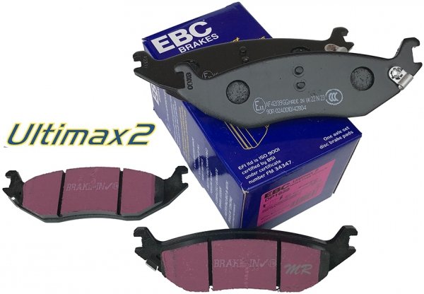 Tylne klocki Ultimax2 + tarcze hamulcowe EBC PREMIUM Chrysler Aspen