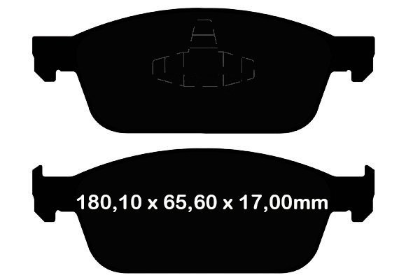 Klocki hamulcowe przednie do tarcz 320mm EBC Ultimax2 Ford Escape AWD 2013-2019