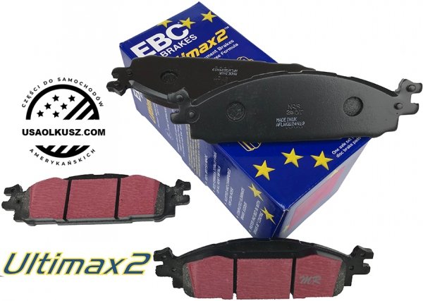 Przednie klocki Ultimax2 + NAWIERCANE NACINANE tarcze hamulcowe 325mm EBC seria GD Ford Explorer 2011-2019