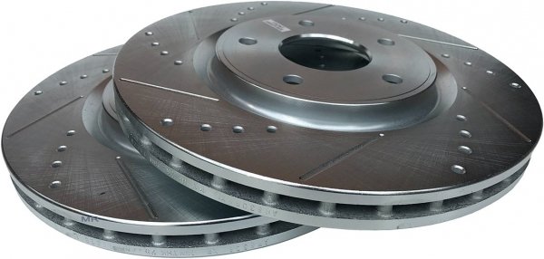 Przednia WIERCONA nacinana tarcza hamulcowa 330mm POWERSTOP Lancia Voyager 2012-
