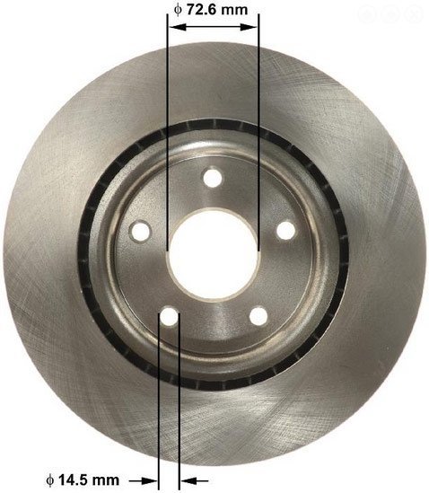 Oryginalna MOPAR tarcza hamulcowa przednia 330mm Dodge Caravan 2012-