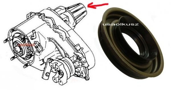 Uszczelniacz tylnego wału 28mm reduktora NP231 Jeep Wrangler TJ