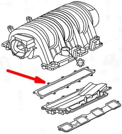 Uszczelka kolektora ssącego silnika MOPAR Chrysler 300 SRT-8 6,1 V8