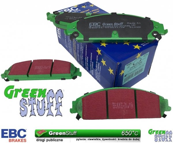 Przednie klocki GreenStuff + tarcze hamulcowe 345mm EBC seria USR Lancia Thema