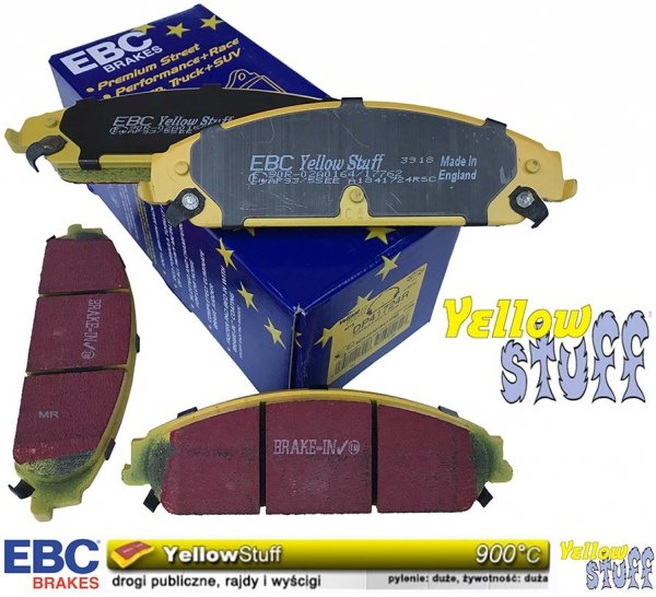Przednie klocki YELLOWSTUFF + tarcze hamulcowe 345mm EBC seria GD Dodge Charger