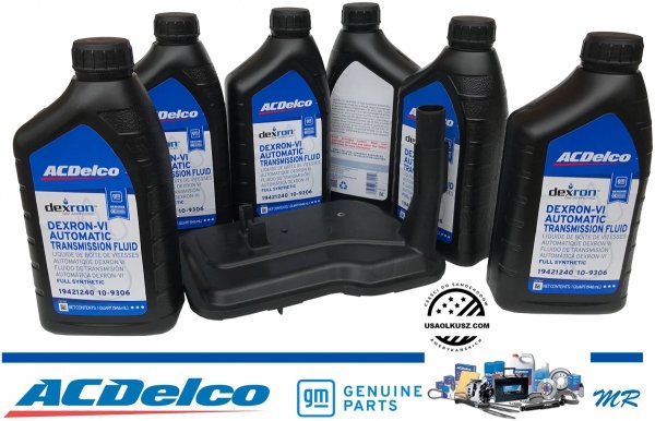 Filtr TF913 + olej AcDelco Dextron VI automatycznej skrzyni biegów 6L50 Chevrolet Camaro 3,6 V6 2010-2015