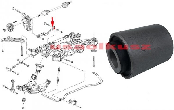 Tuleja tylnego górnego wahacza sztywna Cadillac SRX 2010-