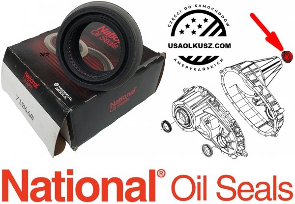 Uszczelniacz tylnego wału reduktora NV241 Jeep Cherokee 2005-2007