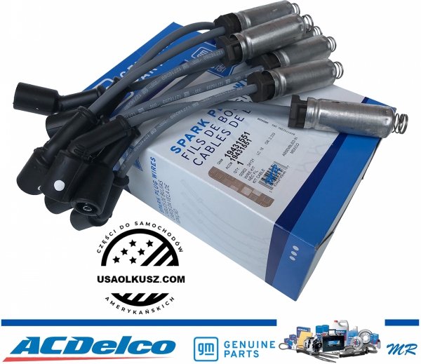 ORYGINALNE przewody GM + IRYDOWE świece zapłonowe ACDelco GMC Sierra 1500 V8 2014-