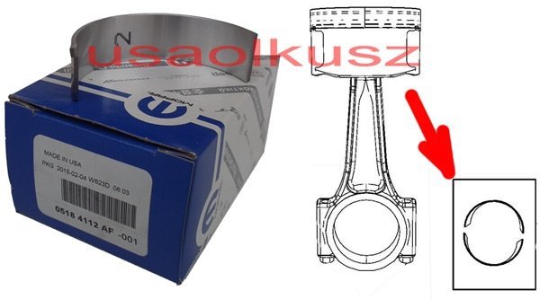 Półpanewka korbowodowa STD MOPAR Chrysler 300 3,6 V6