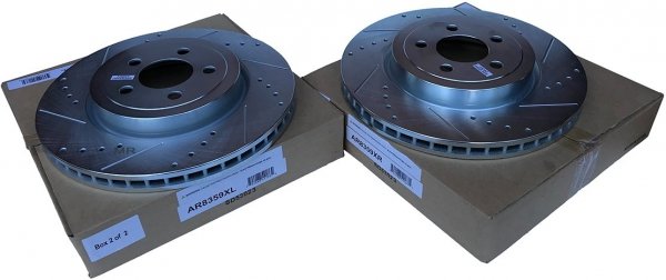 Przednia WIERCONA NACINANA tarcza hamulcowa 345mm POWERSTOP Dodge Challenger 2009-