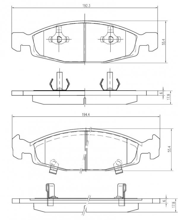 Klocki hamulcowe przednie BREMBO Jeep Grand Cherokee 1999-2002 Teves