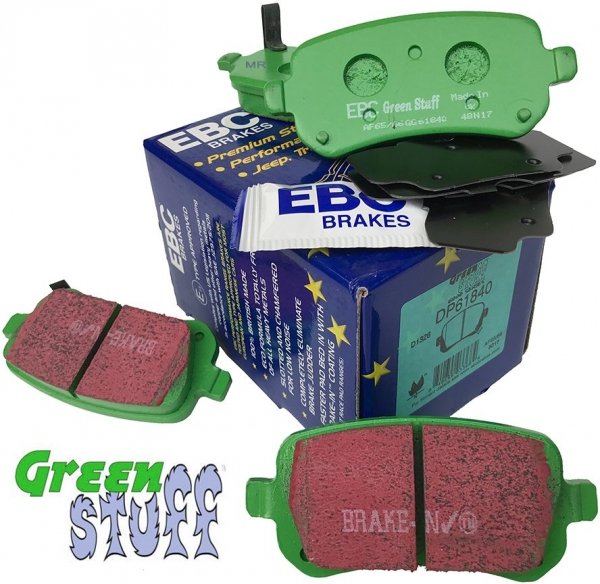 Tylne klocki GreenStuff + NACINANE tarcze hamulcowe 305mm EBC seria USR Lancia Voyager