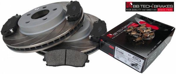 Przednie klocki + NACINANE tarcze hamulcowe 320mm SLOTTED Chrysler 300C